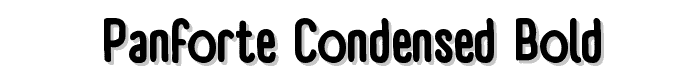 Panforte Condensed Bold font